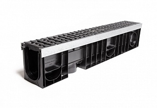 Лоток водоотводный пластиковый ЛВП PROFI DN100 H200 E600 комплект