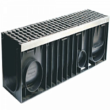 Лоток водоотводный пластиковый ЛВП PROFI DN200 H297 E600 комплект