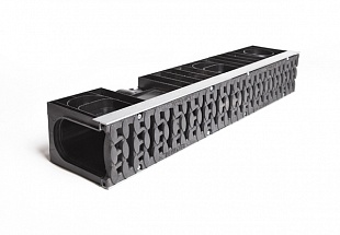 Лоток водоотводный пластиковый ЛВП PROFI DN100 H200 E600 комплект